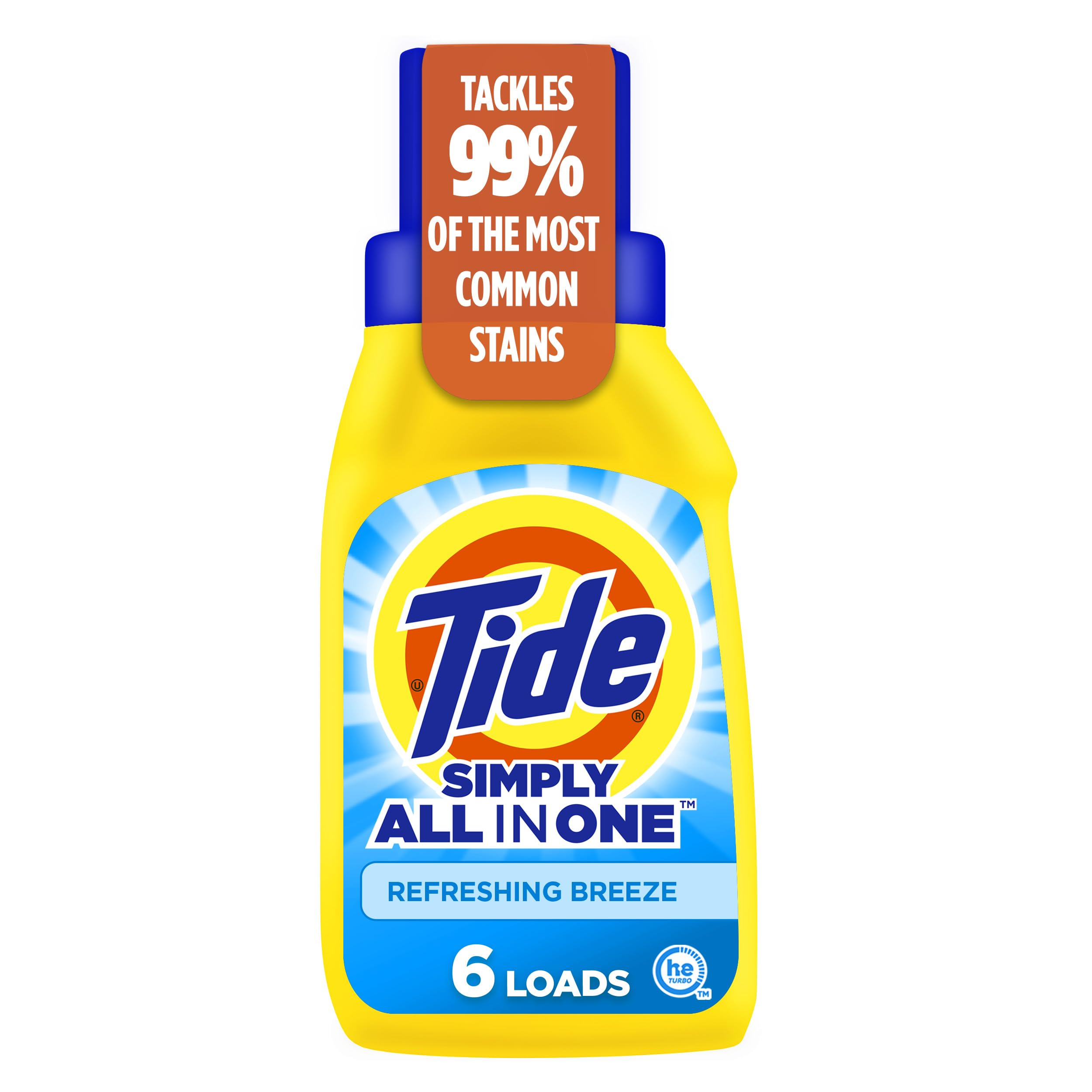 Buy now Tide Simply All-In-One Liquid Laundry Detergent, Refreshing Breeze Scent, 6 Loads, 10 fl oz Refreshing Breeze at indiglob india
