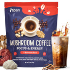 Mushroom Matcha with 12 Mushrooms with Lion's Mane, Chaga and Probiotics, Ceremonial Grade Matcha Powder for Focus, Digestion & Immunity - 30 Servings