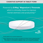 Qunol Magnesium L-Threonate Tablet, 2000mg of Magtein, Vegetarian, 60ct