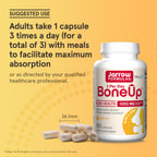 Jarrow BoneUp Three Per Day, Vitamin D3 and Calcium, 180 Capsules | For Bone Density and Skeletal Nutrition, K2 (as MK-7), 60 Day Supply, Take 3 Per Day