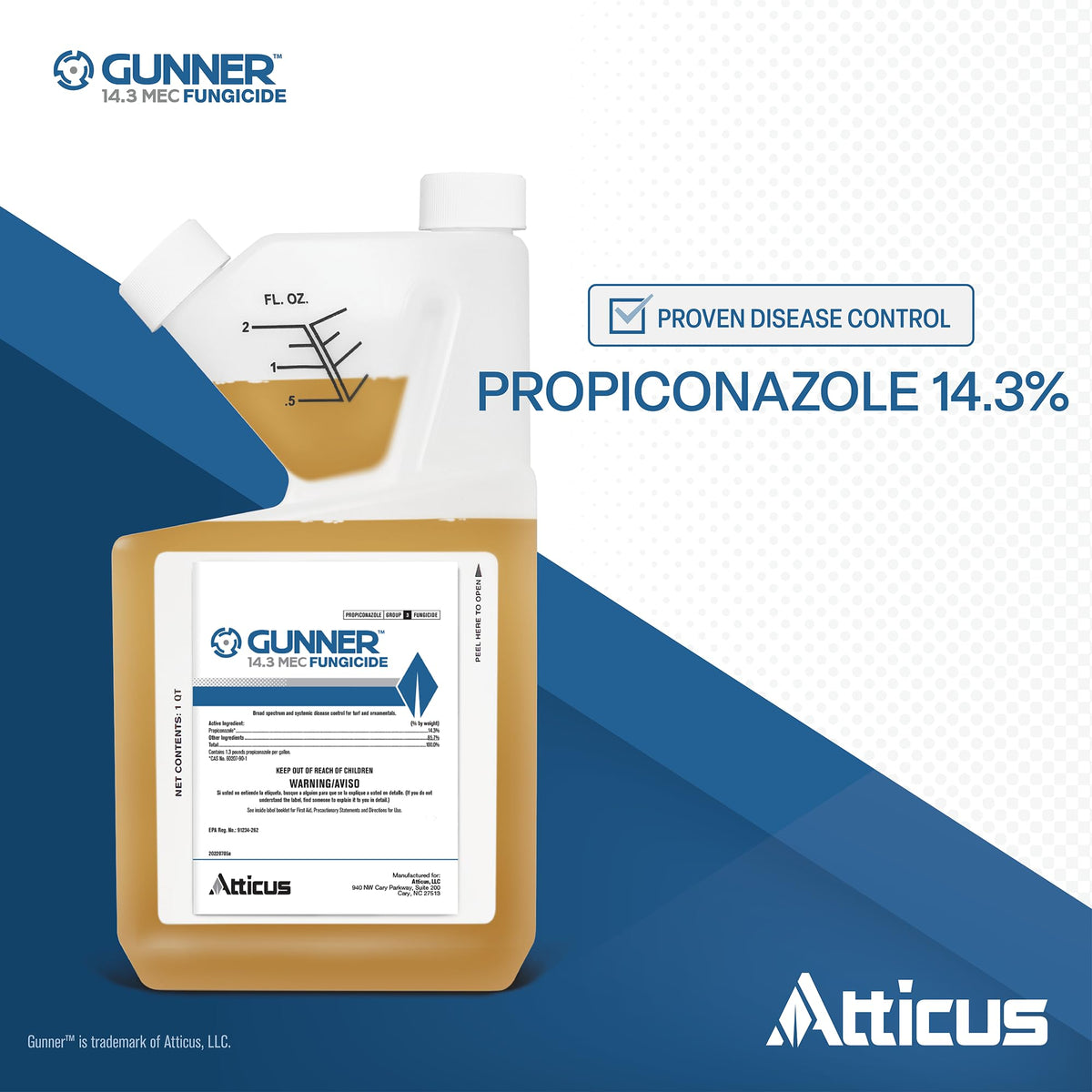 Atticus Gunner 14.3 MEC Propiconazole Fungicide (32oz) - Protect Your Lawn