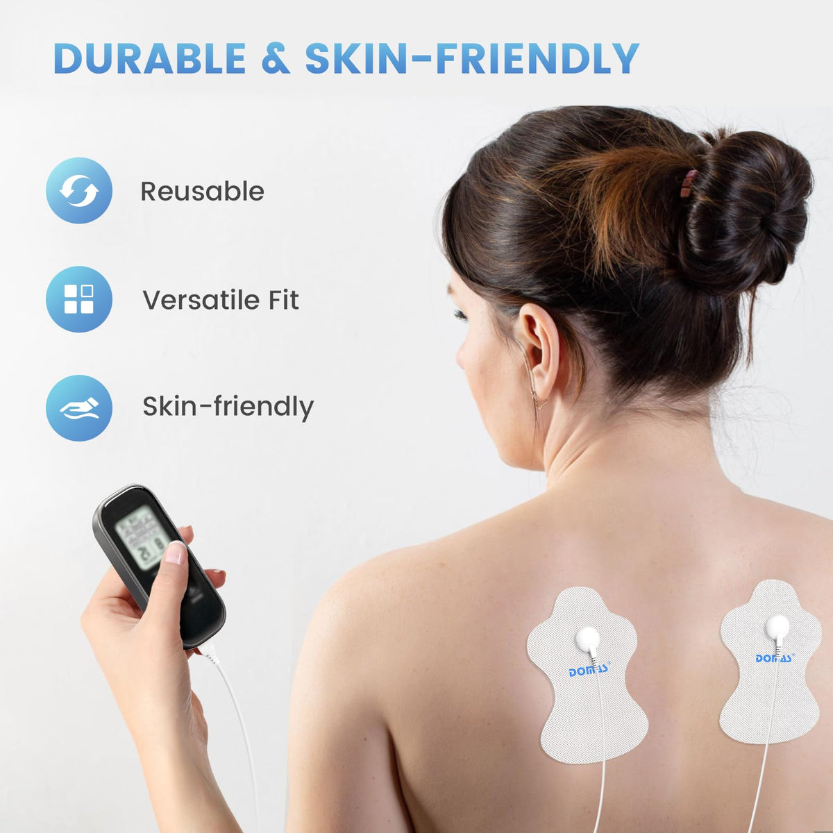 10 Pcs Replacement Pads Compatible with Omron TENS Units (PM500, PM400, PM3030), Not for Heat Pain Pro PM311/PM800