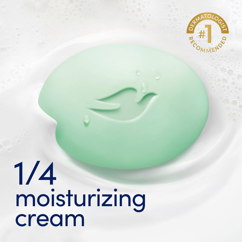 Dove Beauty Bar Soap Cool Moisture Cucumber & Green Tea Scent, 2 Bars for Refreshed Skin, Leaves Skin Refreshed 3.75 oz
