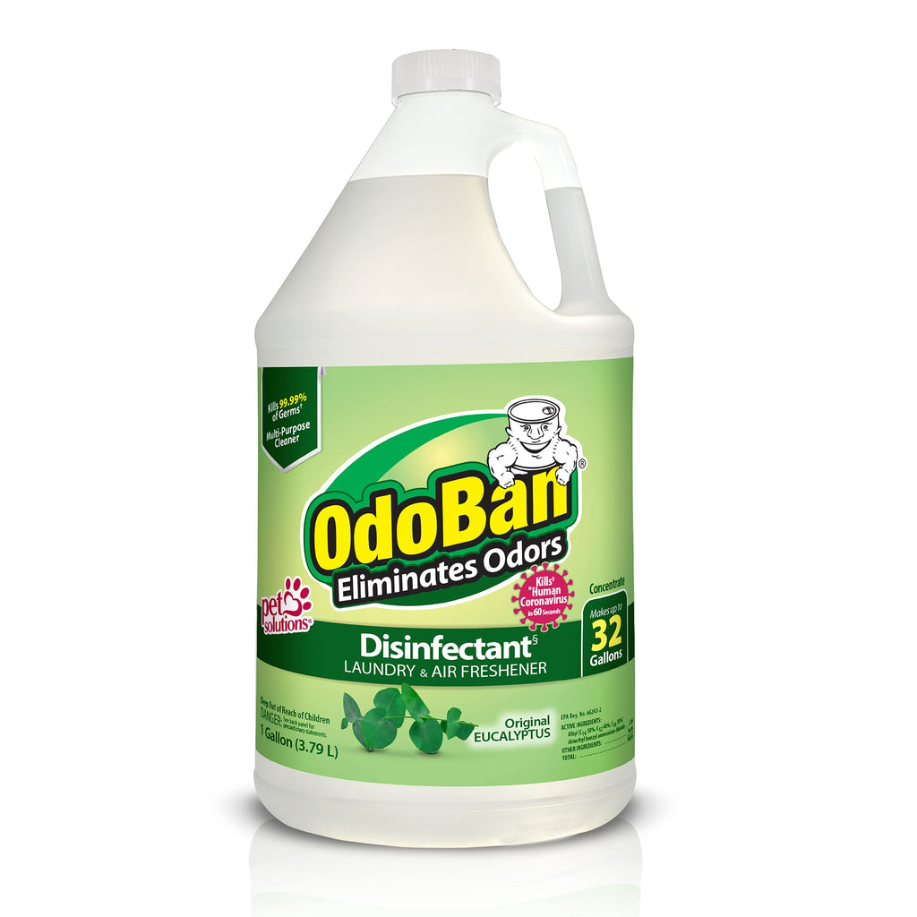 OdoBan Disinfectant Odor Eliminator and All Purpose Cleaner Concentrate, Original Eucalyptus Scent, 1 Gallon