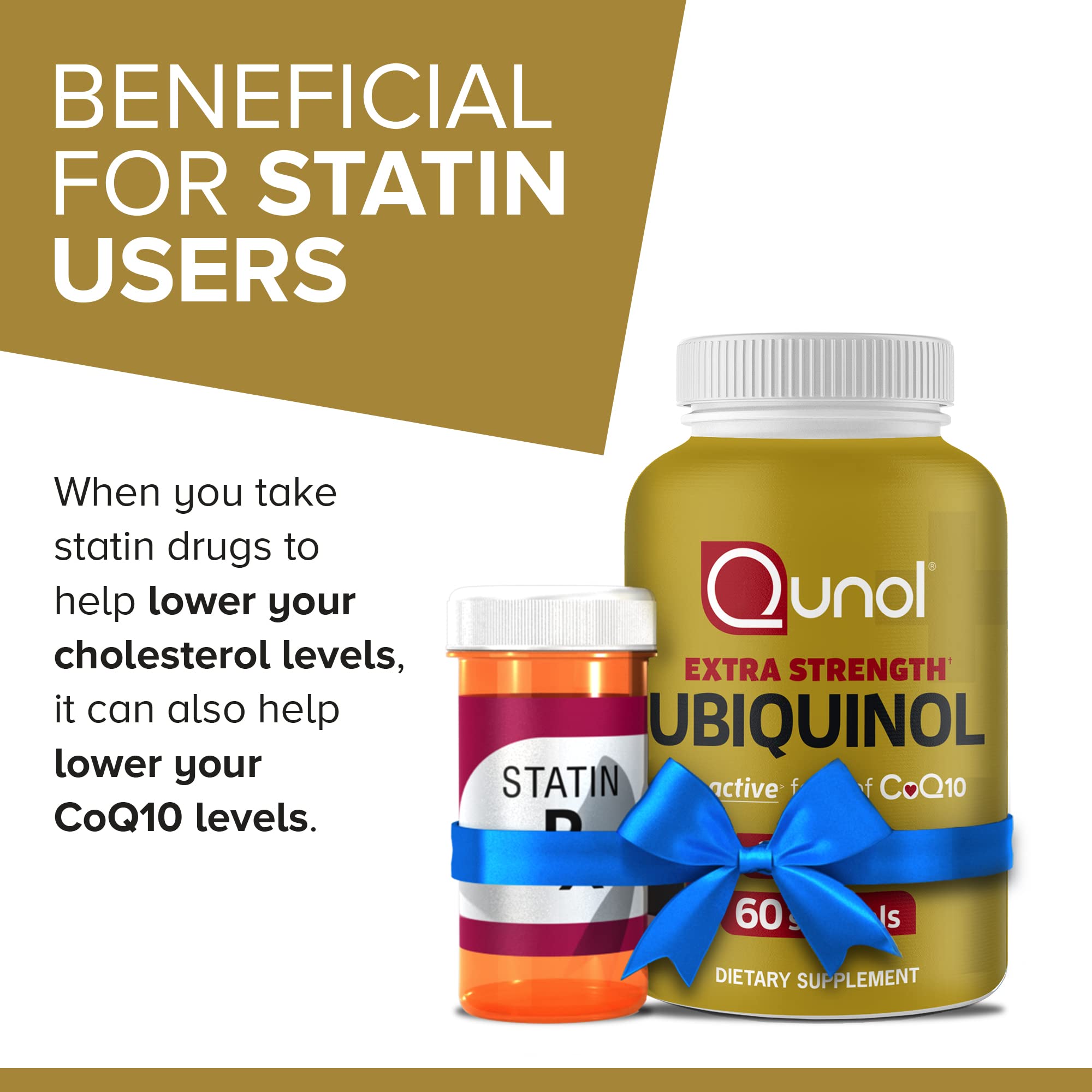 Qunol Ubiquinol CoQ10 200mg Softgels, Ubiquinol 200mg - Active Form of Coenzyme Q10, Antioxidant for Heart Health - 60 Count (Pack of 2)