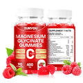 Magnesium Glycinate Gummies 400mg, Sugar Free Magnesium Gummies for Sleep, Muscle Support and Relaxation, Calm Magnesium Supplements for Women and Men, 90 Count