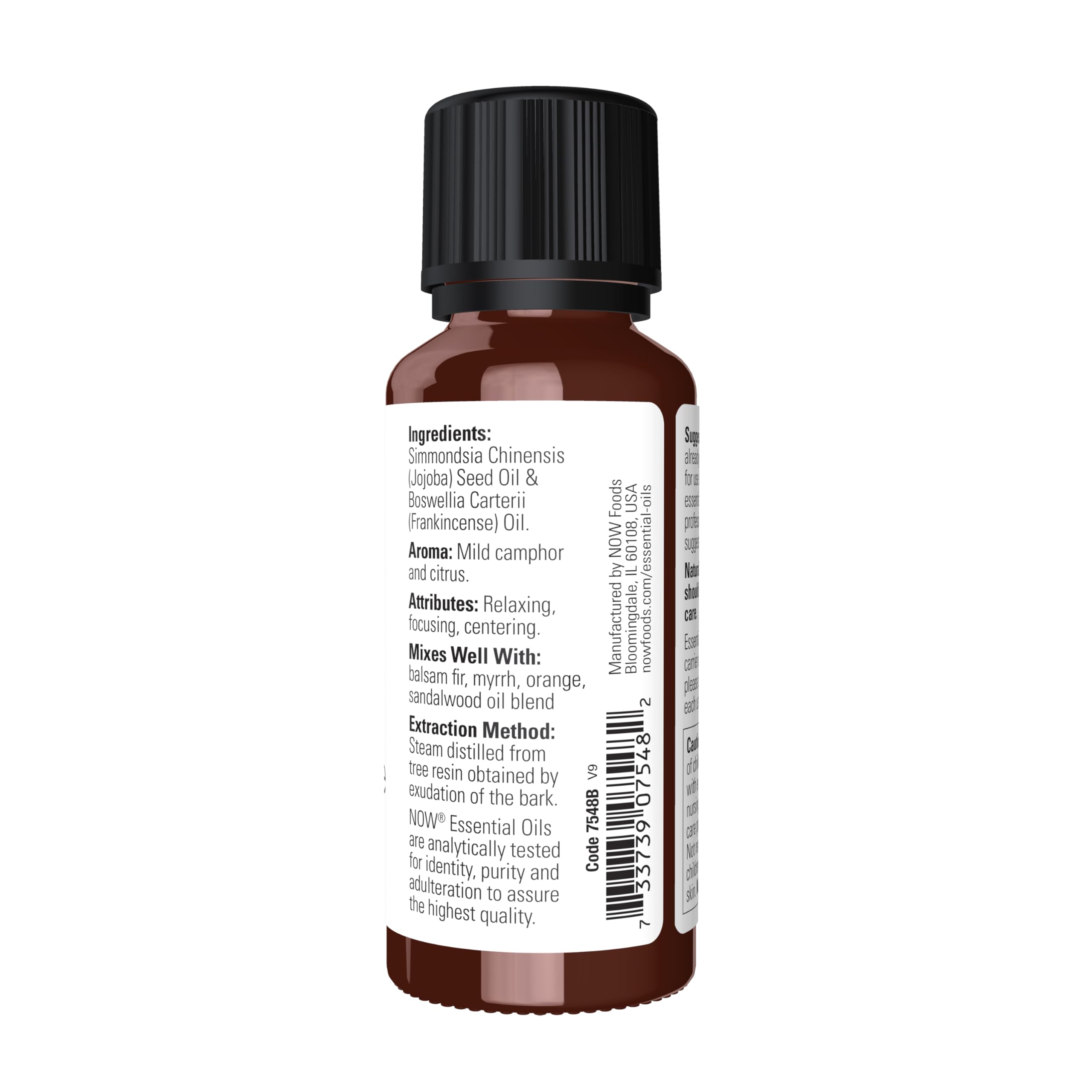 Buy now NOW Essential Oils, Frankincense Oil Blend, 20% Blend of Pure Frankincense Oil in Pure Jojoba Oil, Centering Aromatherapy Scent, Steam Distilled, Vegan, Child Resistant Cap, 1-Ounce at indiglob india