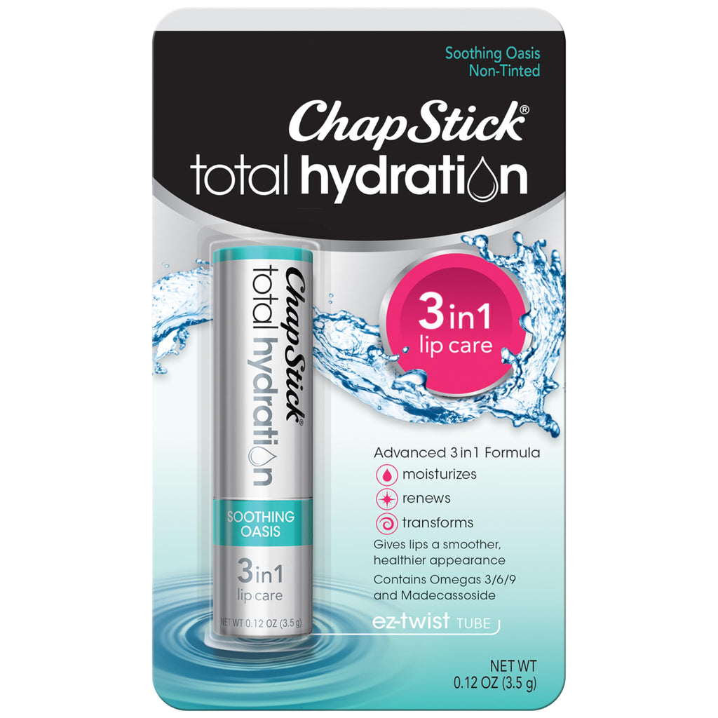 Buy now ChapStick Total Hydration Soothing Oasis Moisturizing Lip Balm Tube, Lip Balm for Lip Care - 0.12 Oz at indiglob india