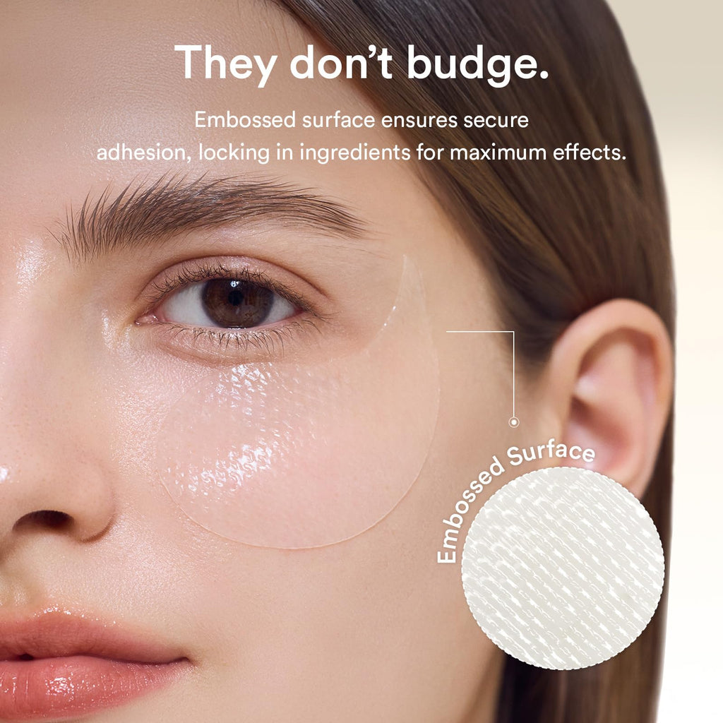 Abib Vegan Collagen Eye Patches for Wrinkles & Fine Line with Jericho Rose Jelly & Peptides, 60 Count, Korean Skin Care
