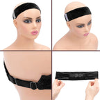 Buy now GEX Wig Grip Band with Adjustable Elastic Closure Flexible Velvet No Slip Wig grip Headbands Cap for Wigs(Black) at indiglob india