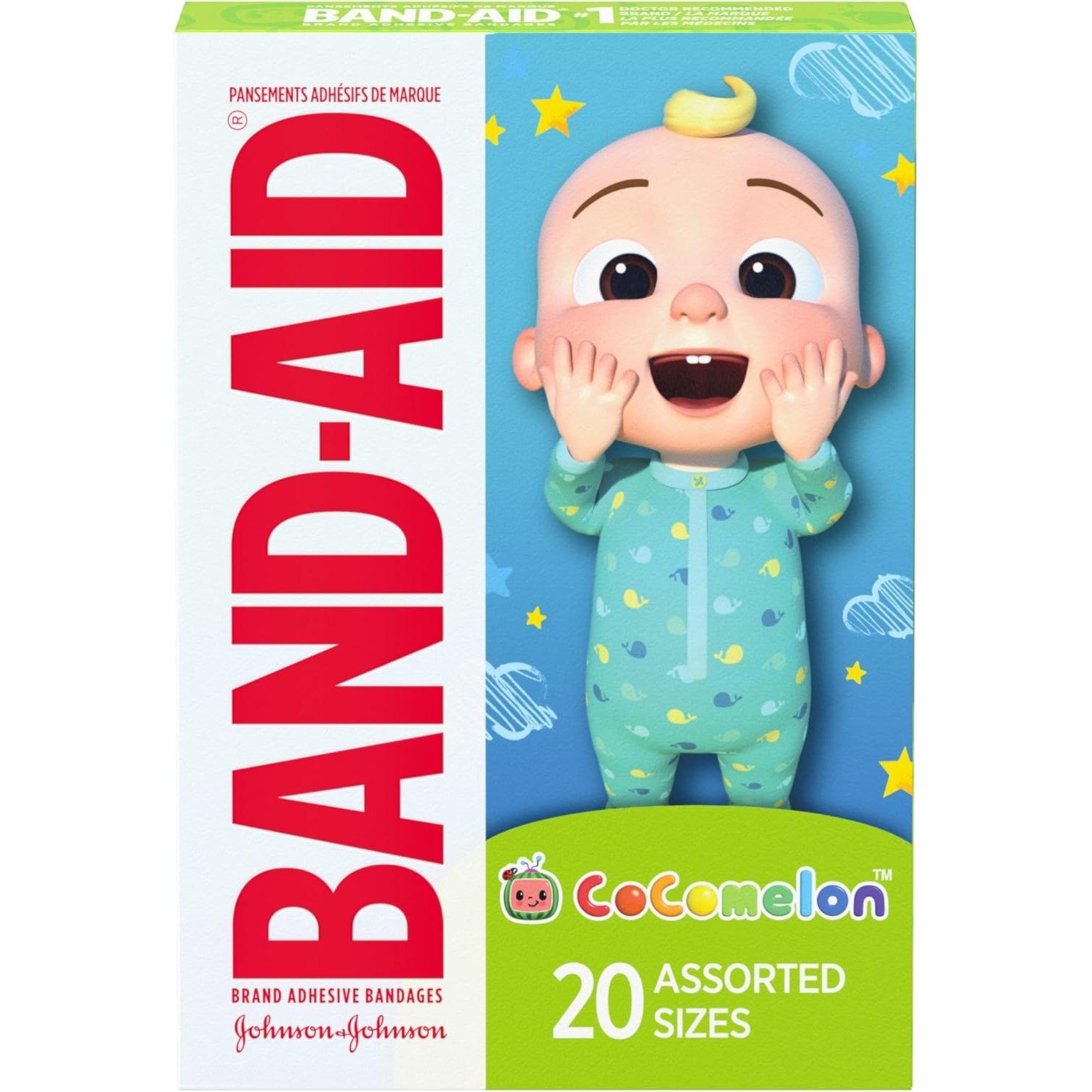 Buy now Band-Aid Brand Sterile Adhesive Individually Wrapped Bandages for Kids Featuring Nickelodeon Paw Patrol Characters, First Aid & Wound Care of Minor Cuts & Scrapes, Assorted Sizes 20 ct 20 Count Cocomelon at indiglob india