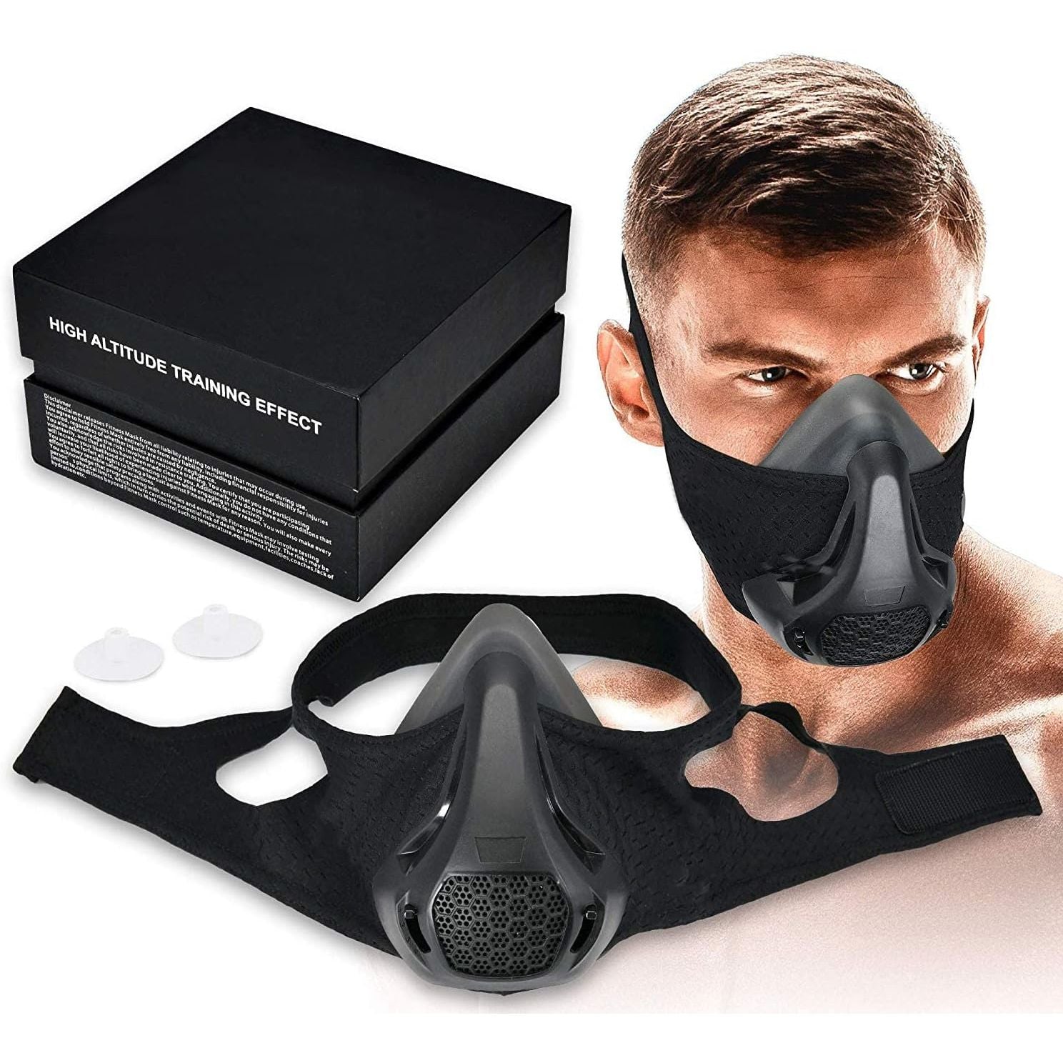 Buy now High Altitude Mask, Training Workout Mask Men to Improve Lung Capacity, 24 Level Breathing Resistance Fitness Mask to Upgrade Endurance, for All Sport: Running, Cardio, Cycling, Gym Default at indiglob india