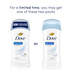 Dove Antiperspirant Deodorant Stick Original Clean 2.6 oz 2PK | All Day Underarm Sweat & Odor Protection for Women. Invisible Solid