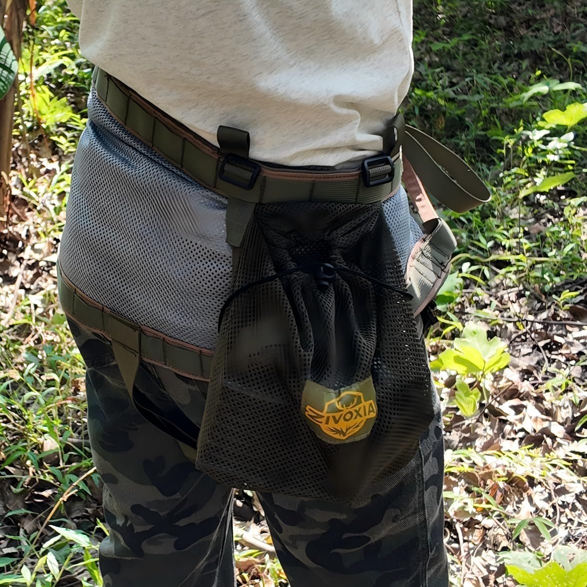 Dump Pouch for Saddle Hunting ROS Setup, MOLLE Compatible Mesh Storage Bag for Ring of Steps, Tether, Lineman's Belt & Hunting Accessories – Durable & Lightweight Gear Organizer