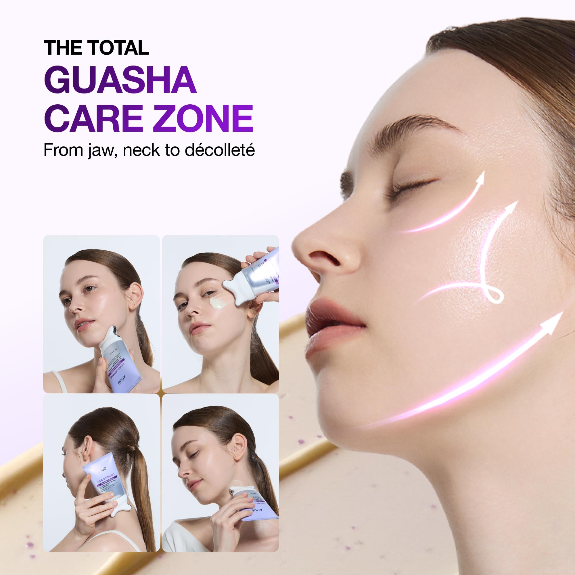 ANUA Collagen Retinol Refining Gua Sha Cream, 2.7 fl.oz | Neck Cream For Lifting & Firming, Jawline to Décolleté, Daily Moisturizer, Fine Line Care, Neck Massager, Korean Skincare