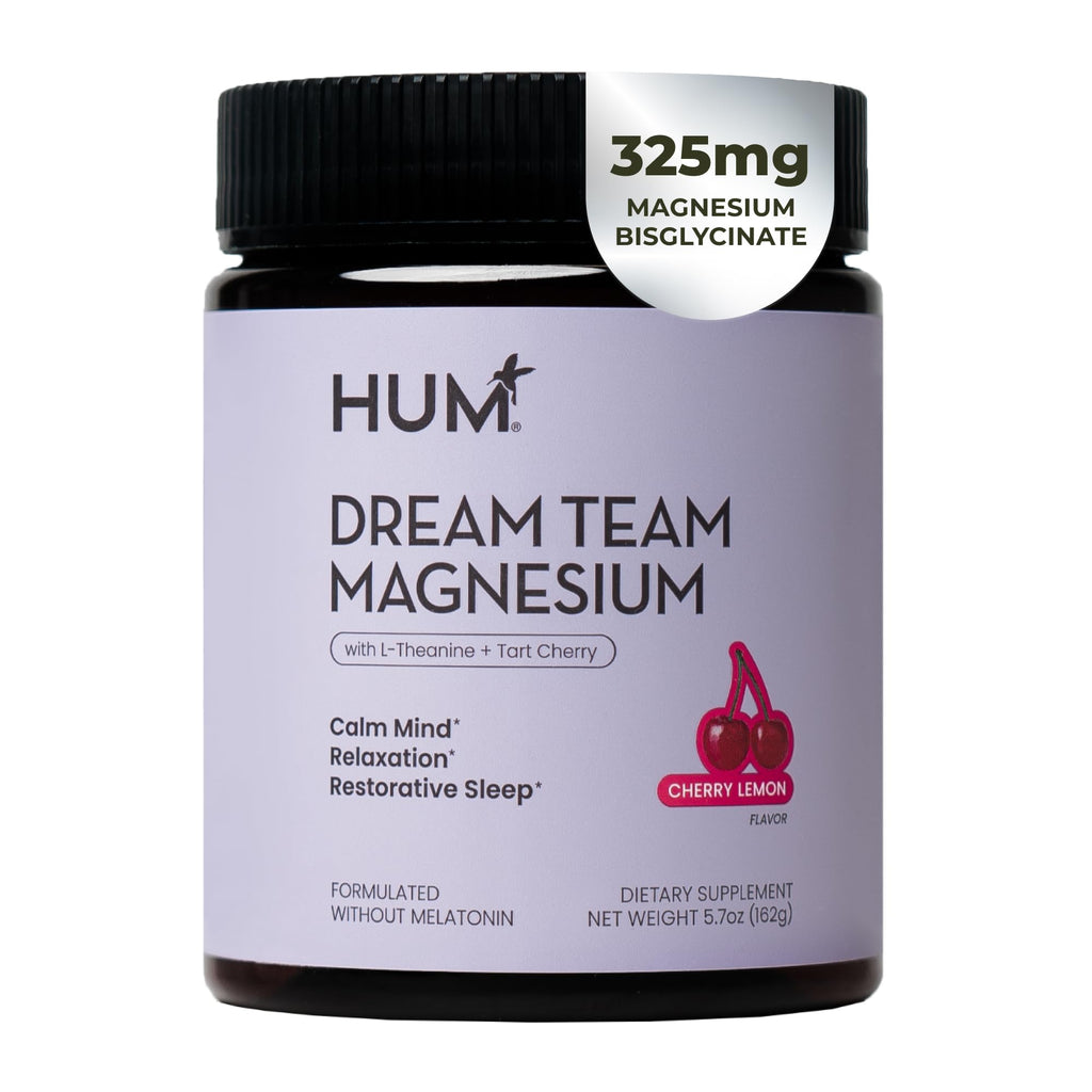 HUM Dream Team Magnesium Powder for Nighttime, Cherry Lemon, 30 Servings