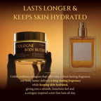 Men's Cologne Body Butter with Shea Butter, Long-Lasting Moisturizer