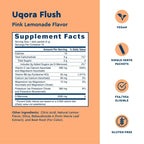 Uqora Flush, Urinary Tract Support, Pink Lemonade, 10 Packets | Urinary Tract Support* with D-Mannose, Vitamin C, B6, Potassium, Magnesium, and Calcium, Gluten-Free and Vegan