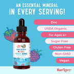 MaryRuth's Organic Liquid Zinc Drops for Kids, Immune Support, Vegan, 2oz | Immune Support, Vegan