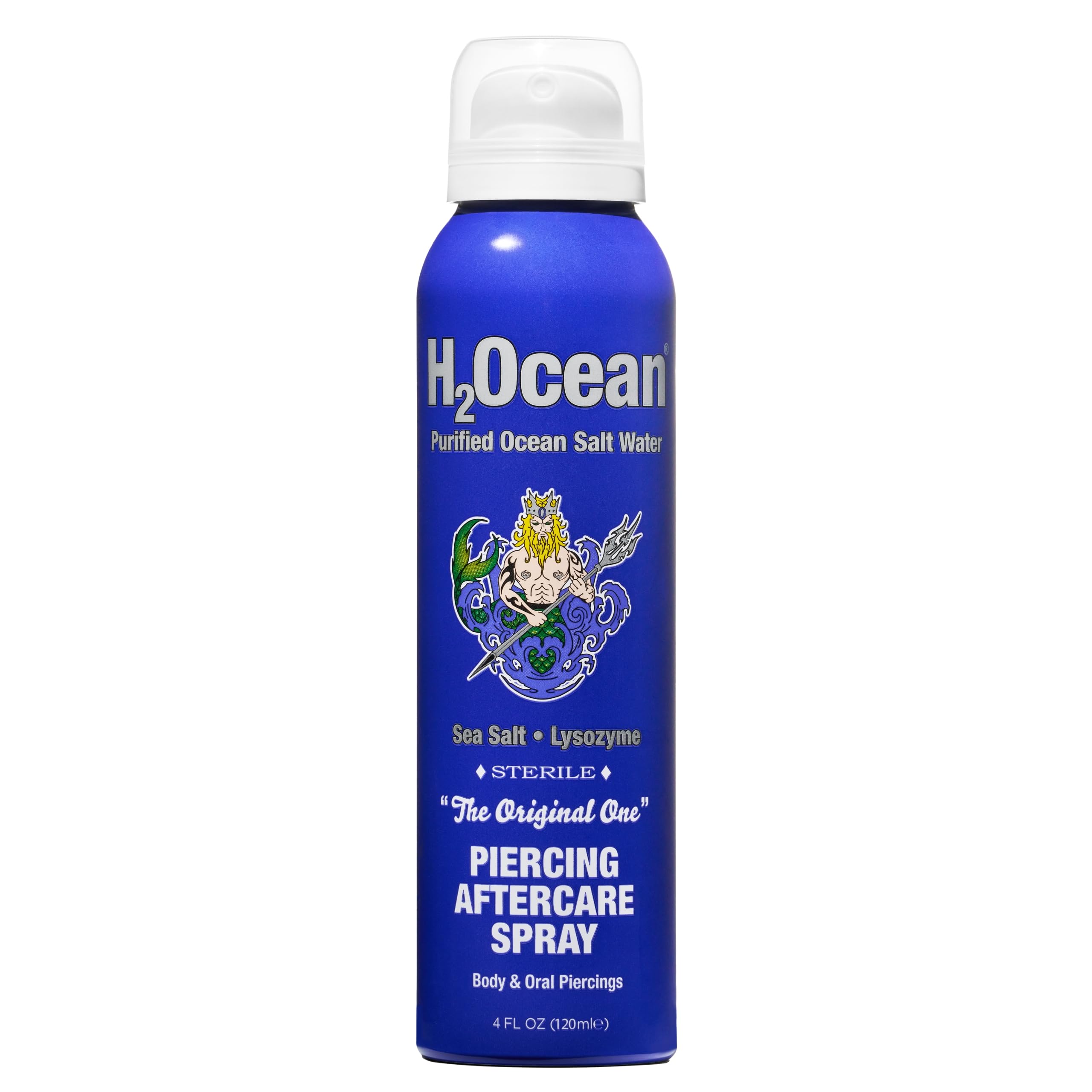 H2Ocean Piercing Aftercare Spray 4oz - Keloid Bump Removal Sea Salt Spray | for Body and Facial Piercings - Ear, Nose, Navel, Oral & Body Piercing Cleaner, Aftercare Solution for New Piercings