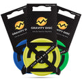 Gravity Disc Mini Frisbee - 3 Pack (Blue, Yellow, Green) Pocket Flying Discs - Disc Golf Accessories, Ultimate Frisbee, Trick Shots - Fun Outdoor Gifts for Camping, Travel, Yard Games