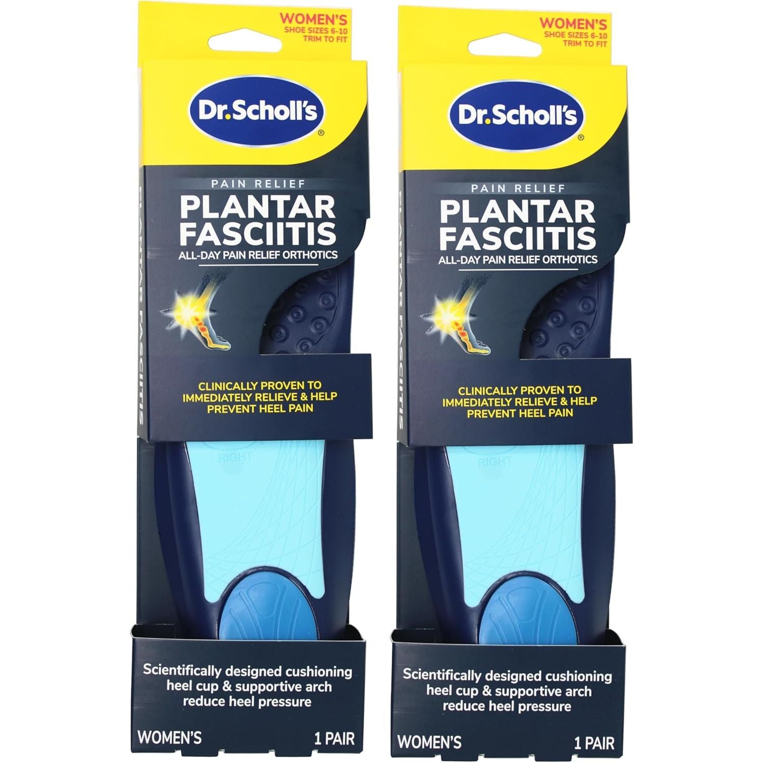 Buy now Dr. Scholls Plantar Fasciitis Orthotics Womens (Size 6-10) (Pack of 2) Default at indiglob india