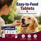 7-Way Dewormer for Dogs, Wormer for Tapeworms, Roundworms & Hookworms in Large Medium Dogs & Puppies (Over 10 lbs), with Praziquantel & Pyrantel Pamoate, 16 Tablets