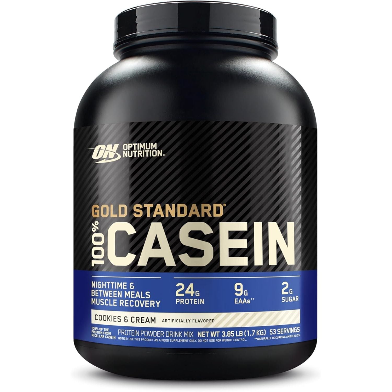 Buy now Optimum Nutrition Gold Standard 100% Micellar Casein Protein Powder, Slow Digesting, Helps Keep You Full, Overnight Muscle Recovery, Cookies and Cream, 4 Pound (Packaging May Vary) at indiglob india