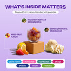 Drops Of Nature Organic Mushroom Gummies & Ashwagandha - Mixed Berry, 80 ct | KSM-66 Ashwagandha Gummies with 7 Superfood Mushroom Lions Mane Reishi Turkey Tail Chaga & More, Low Carb Vegan, Gelatin-Free