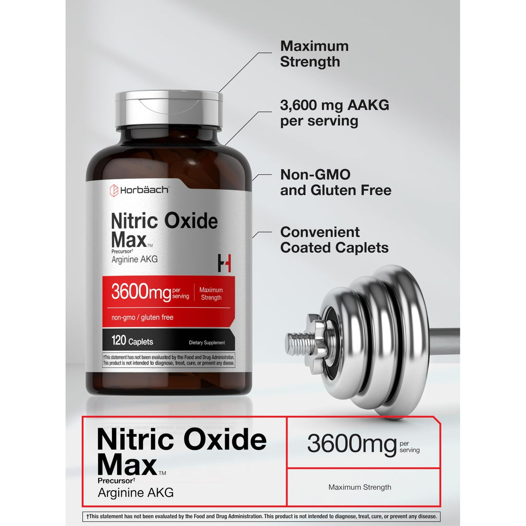 Horbäach Nitric Oxide Max 3600mg | 120 Caplets