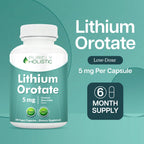 Lithium Orotate 5mg, Mood and Emotional Balance Support, 6 Month Supply