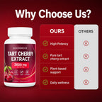 Tart Cherry Extract Capsules, 10:1 Concentrated Tart Cherry Extract Supplement, Antioxidant Support, Non-GMO, 60 Capsules