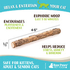 Raw Paws Silvervine Sticks for Cats (30-Count) - Dental Cat Chew Stick