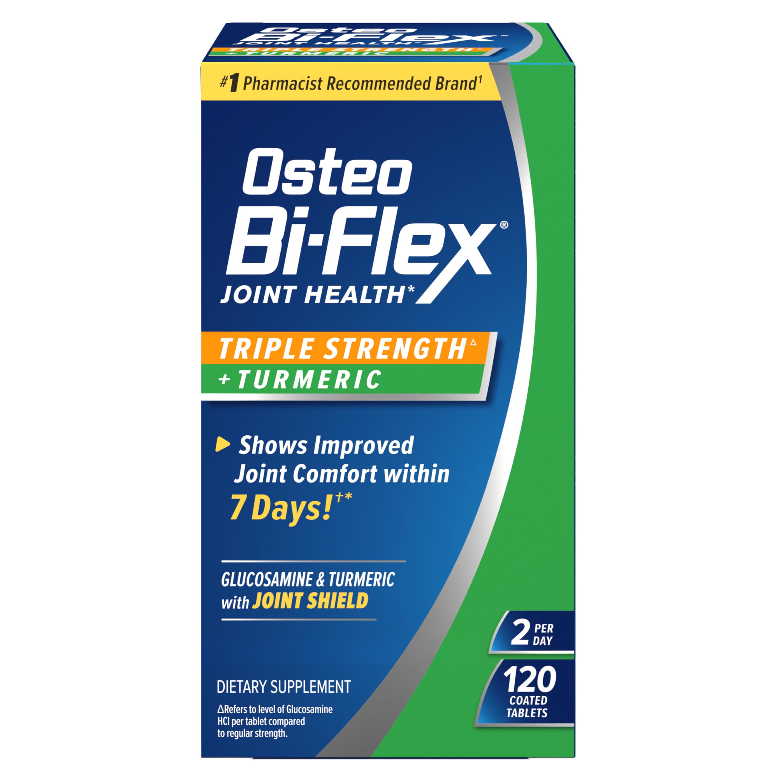 Osteo Bi-Flex Triple Strength Glucosamine Supplement with Turmeric Extract | Improve Joint Function, Antioxidant Power, 80 Coated Tablets