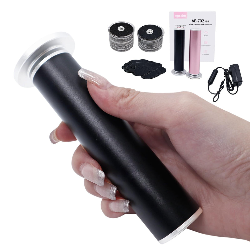 Electric Foot Callus Remover with 80pcs Sandpaper Discs, 4.8IN Longer Professional Callus Remover for Feet, Pedicure Tools Foot File for Dead Skin