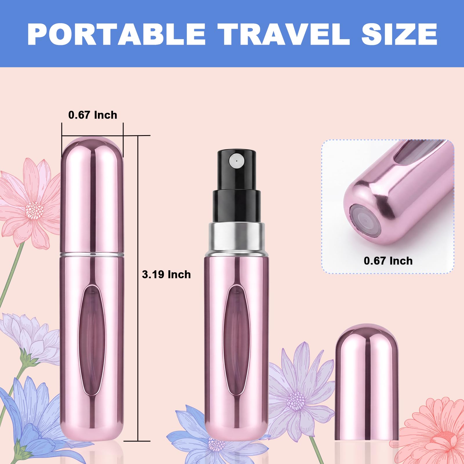 16 PCS Mini Perfume Travel Refillable Bottle, Perfume Atomizer-2 Pacakge