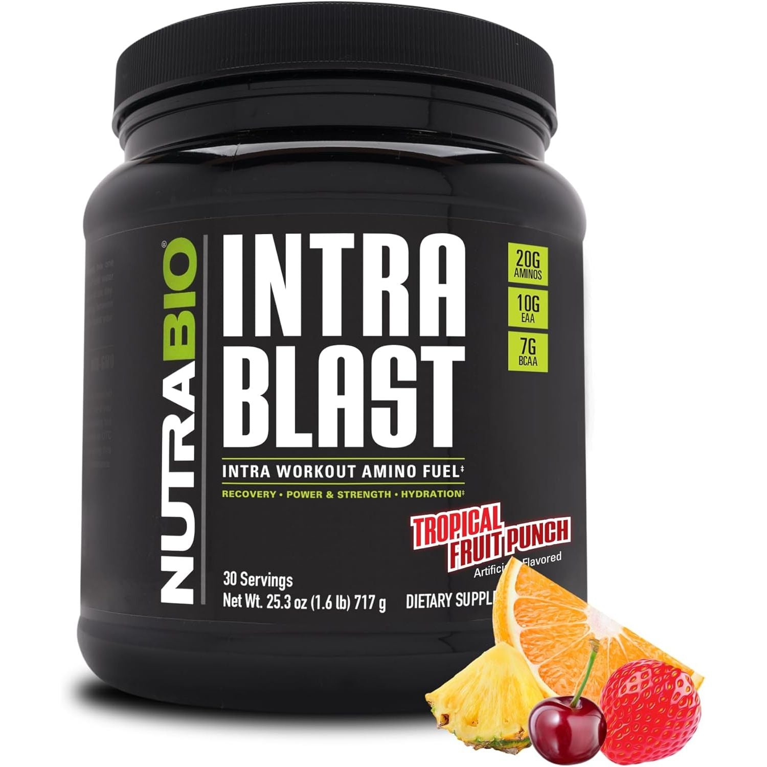 Buy now NutraBio Intra Blast Bcaa Powder Amino Acid Supplement, Electrolyte & Hydration Blend, Intra, Pre Workout & Muscle Recovery, 20g Eaa Amino Acids Powder, 5g Glutamine- Grape Berry Crush, 30 Serving Tropical Fruit Punch at indiglob india