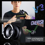 Buy now MAGICYOYO V3 Yoyo for Kids 8-12 or Above, Responsive Yoyo Professional with Dual Function, Professional Trick Yo yo for Adults with 12 Yo-yo Strings, KK Bearing, Bearing Puller, Axle,Case Bag -Black at indiglob india