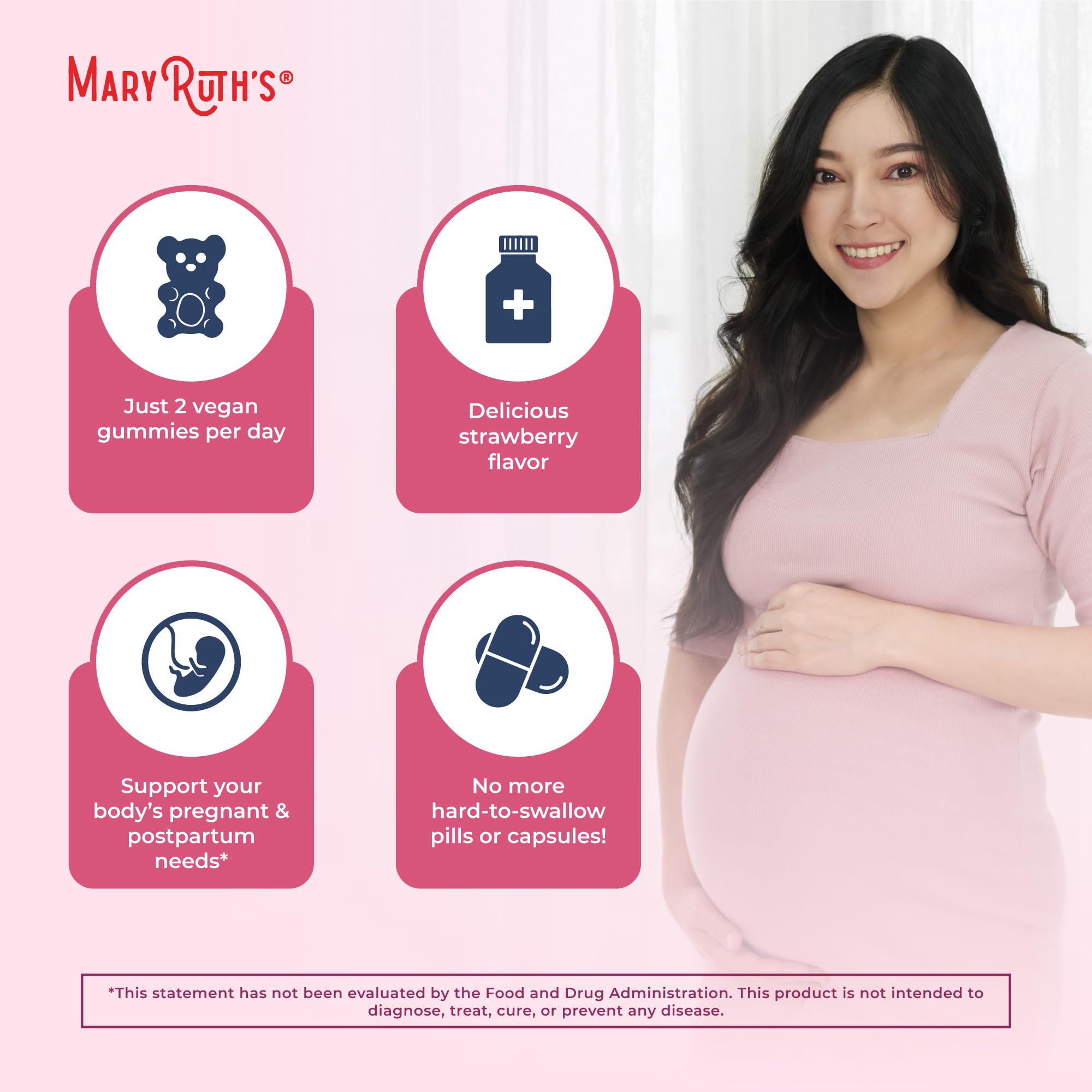 MARYRUTH'S Organic Prenatal Vitamins for Women Gummies, 30 Servings | 30 servings