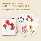 Graphique Watercolor Greeting Cards | 20 Blank Notes, Envelopes, Boxed Set
