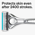 Schick Quattro Titanium 4-Blade Mens Razor Blades Refills, 8ct | Titanium-coated 4-blade razors for men, Smooth-gliding lubricating strip, Pivoting head contours face, Precision edging tool