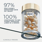 RoC Retinol Correxion Anti-Aging Wrinkle Night Serum Capsules, 80 CT Jumbo | Unscented retinol capsules for face, Anti-Aging Wrinkle, Treatment for Fine Lines, Post Acne Scars, Limited Edition Value Set