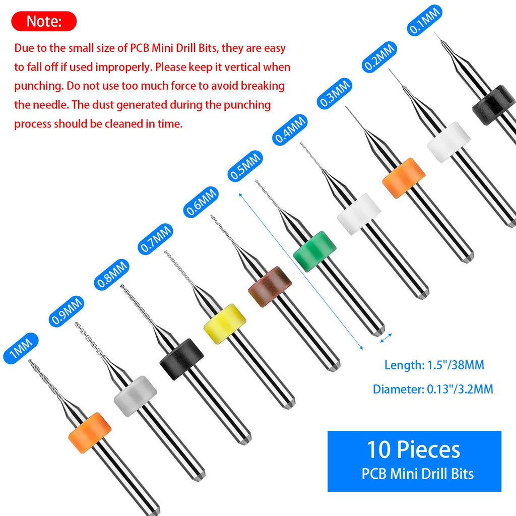 36Pcs Pin Vise Hand Drill Set, Mini Micro Drill Bits for Crafts