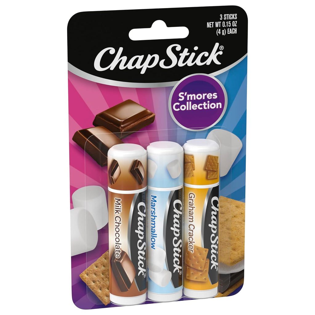 Buy now ChapStick S'more Collection Variety Pack Lip Balm Tube, Lip Care, 0.15 Ounce (Pack of 3) at indiglob india