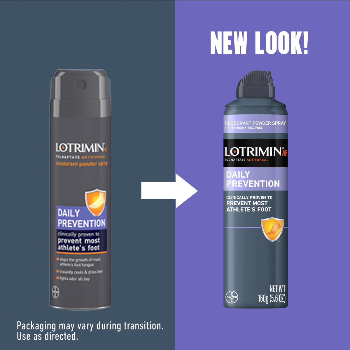 Lotrimin AF Athlete's Foot Daily Prevention Deodorant Powder Spray, 4.6 Ounce