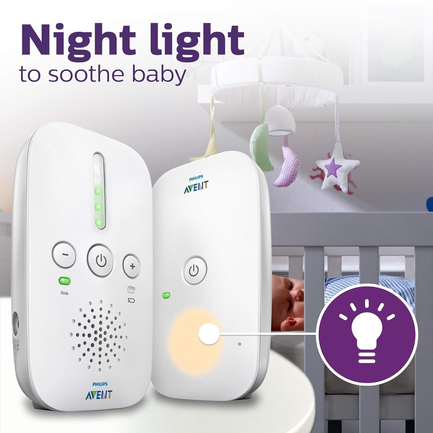 Buy now Philips AVENT Audio Baby Monitor DECT, White, SCD502/10 at indiglob india