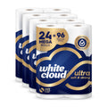 White Cloud Ultra Soft and Strong Bath Tissue, 4 Packs of 6 Mega Rolls