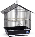 Prevue Pet Parakeet Manor Bird Cage with Handle Easy Storage - Black