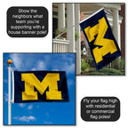 College Flags & Banners Co. UM Michigan Wolverines University Large College Flag