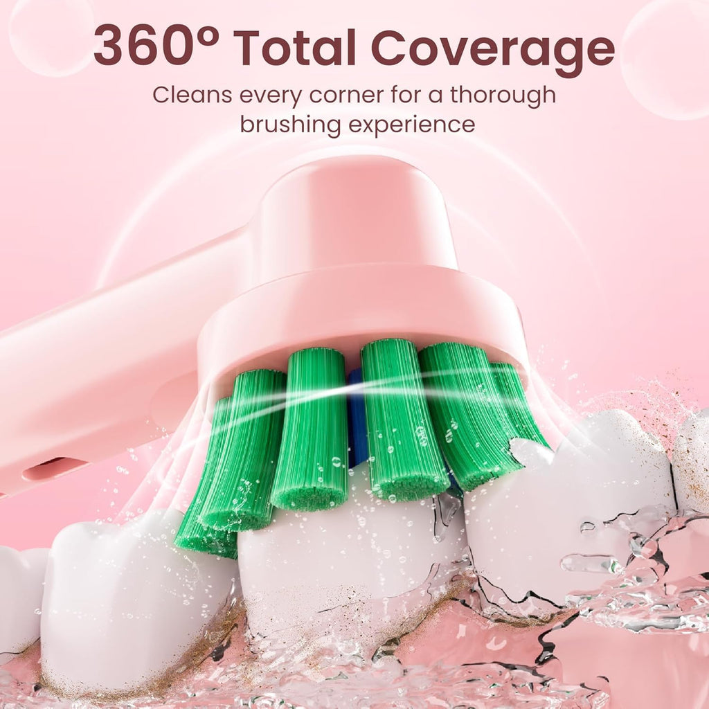 Pink Replacement Brush Heads for Oral-B Pro 1000 Pink Handle 16 Pack